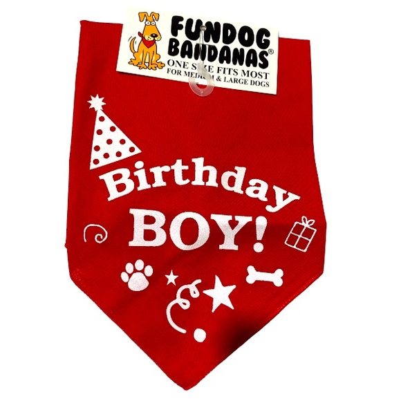 NWT Pet Dog Birthday Boy Fun Dog Bandana SZ. Medium/Large. - Picture 1 of 4